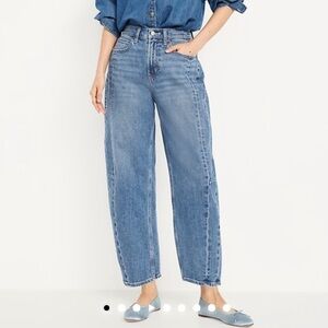 Barrel Jeans High Waisted Old Navy